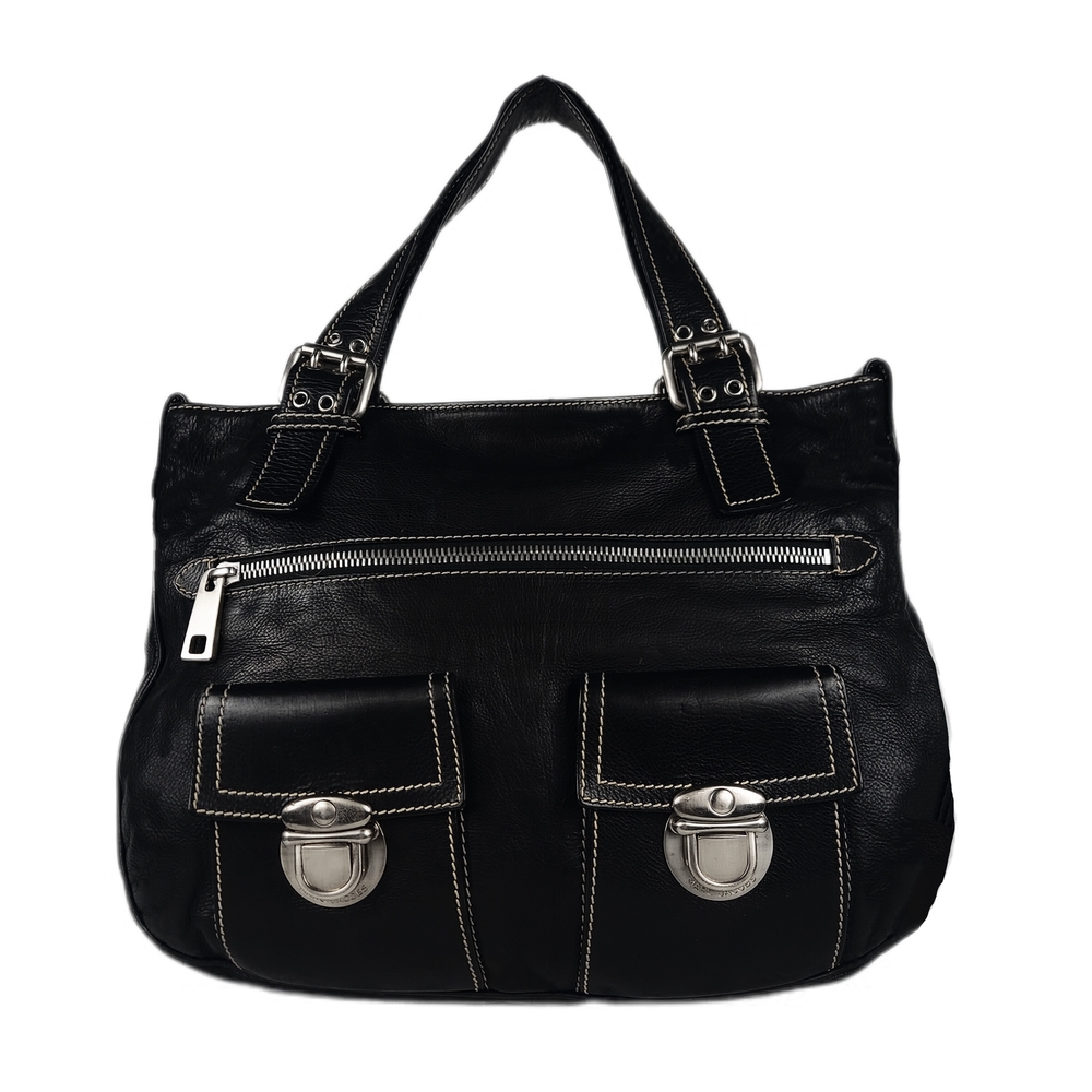 CLASSIC LUXURY Marc Jacobs Black Leather Shoulder Bag